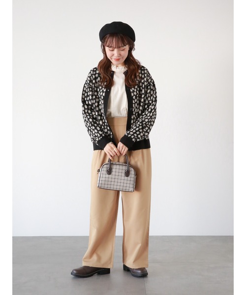 ehka sopo(エヘカソポ)の「チェックボストンショルダーバッグ(ショルダーバッグ・レディース・ベージュ/モカ/ダークブラウン/ブラウン・フリ-)」の11枚目の写真