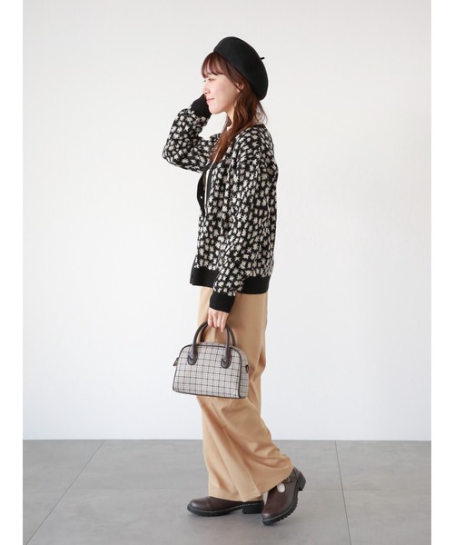 ehka sopo(エヘカソポ)の「チェックボストンショルダーバッグ(ショルダーバッグ・レディース・ベージュ/モカ/ダークブラウン/ブラウン・フリ-)」の12枚目の写真