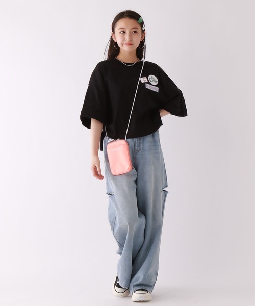 repipi armario(レピピ アルマリオ)の「ワッペンワイドルーズT(Tシャツ/カットソー・キッズ・グリーン/ブラック/アイボリー/杢グレー/パープル/ライム・SMALL/MEDIUM/LARGE)」の10枚目の写真