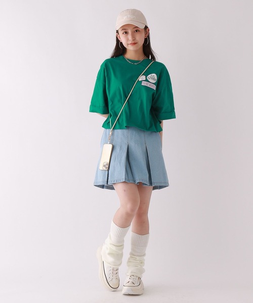 repipi armario(レピピ アルマリオ)の「ワッペンワイドルーズT(Tシャツ/カットソー・キッズ・グリーン/ブラック/アイボリー/杢グレー/パープル/ライム・SMALL/MEDIUM/LARGE)」の16枚目の写真