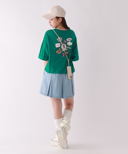 repipi armario(レピピ アルマリオ)の「ワッペンワイドルーズT(Tシャツ/カットソー・キッズ・グリーン/ブラック/アイボリー/杢グレー/パープル/ライム・SMALL/MEDIUM/LARGE)」の17枚目の写真