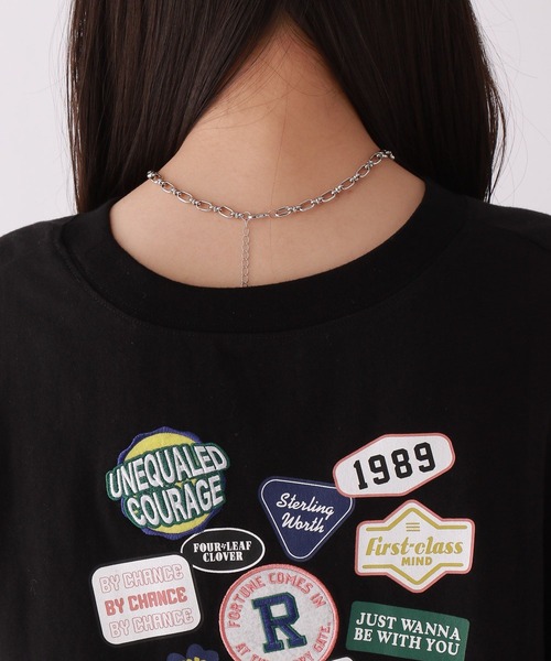 repipi armario(レピピ アルマリオ)の「ワッペンワイドルーズT(Tシャツ/カットソー・キッズ・グリーン/ブラック/アイボリー/杢グレー/パープル/ライム・SMALL/MEDIUM/LARGE)」の22枚目の写真