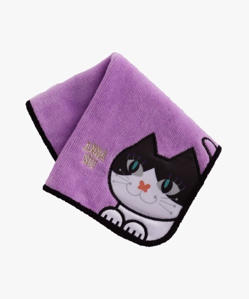 ANNA SUI（アナスイ）の「アップリケキャット ミニタオルハンカチ