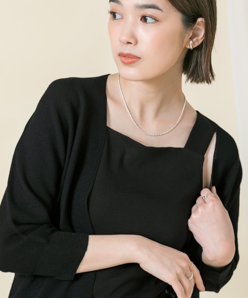 Gready Brilliant(グレディブリリアン)の「フライス2wayタンクトップ(タンクトップ・レディース・オフホワイト/ライトグレー/チャコールグレー/ブラック・38)」の3枚目の写真