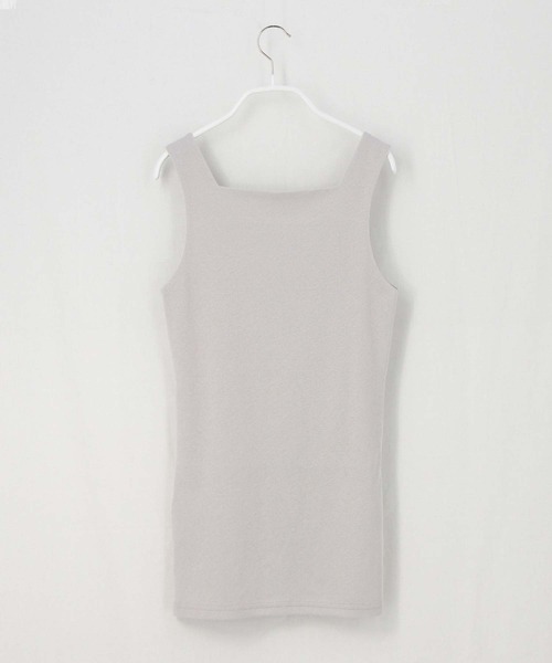 Gready Brilliant(グレディブリリアン)の「フライス2wayタンクトップ(タンクトップ・レディース・オフホワイト/ライトグレー/チャコールグレー/ブラック・38)」の12枚目の写真