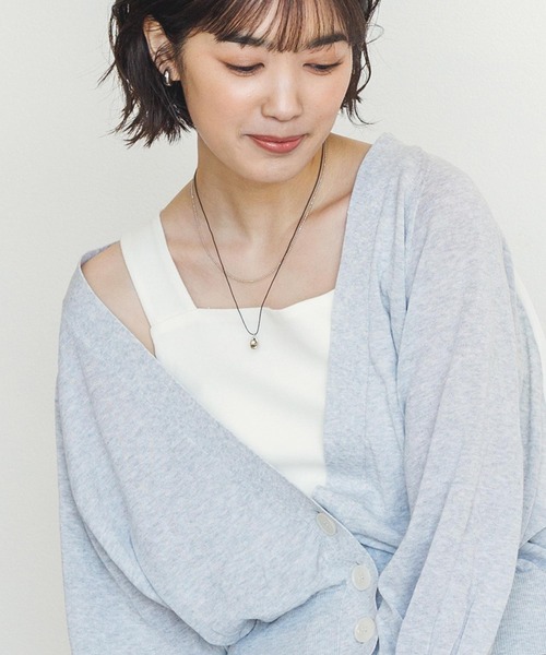 Gready Brilliant(グレディブリリアン)の「フライス2wayタンクトップ(タンクトップ・レディース・オフホワイト/ライトグレー/チャコールグレー/ブラック・38)」の17枚目の写真