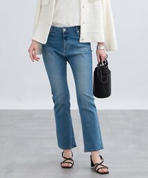 INDIVI | 【トレンド/洗える】ハイストレッチ セミフレアデニムパンツ(デニムパンツ)