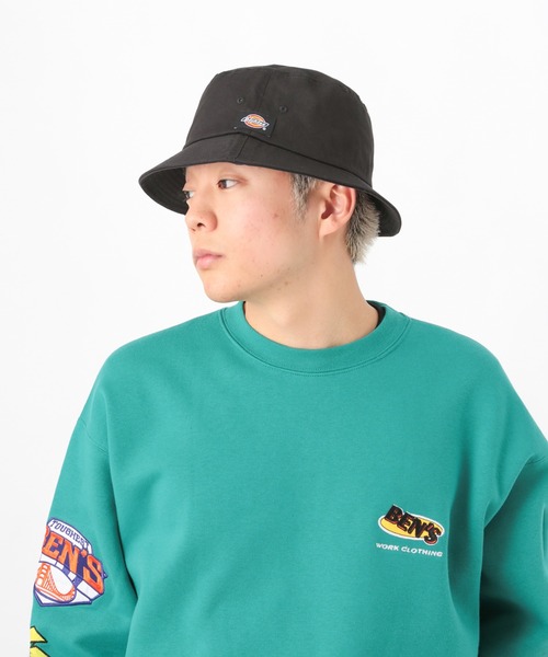Dickies(ディッキーズ)の「【DICKIES/ディッキーズ】スマイルロゴ 刺繍 バケットハット(ハット・メンズ・ベージュ/ブラック/ホワイト・FREE)」の5枚目の写真