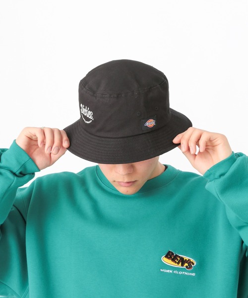 Dickies(ディッキーズ)の「【DICKIES/ディッキーズ】スマイルロゴ 刺繍 バケットハット(ハット・メンズ・ベージュ/ブラック/ホワイト・FREE)」の6枚目の写真