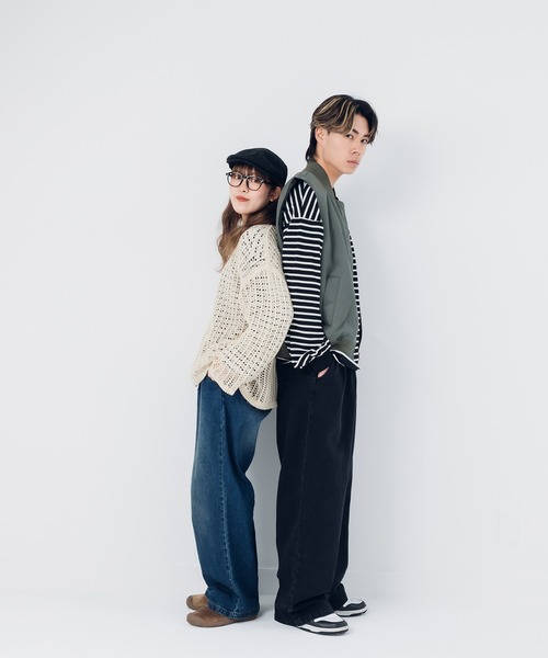 kutir（クティール）の「ボーダーロンT（Tシャツ/カットソー・レディース・杢グレー/ブラック/ネイビー・MEDIUM/LARGE）」の9枚目の写真