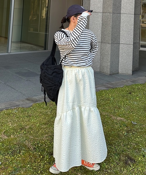 kutir（クティール）の「ボーダーロンT（Tシャツ/カットソー・レディース・杢グレー/ブラック/ネイビー・MEDIUM/LARGE）」の16枚目の写真