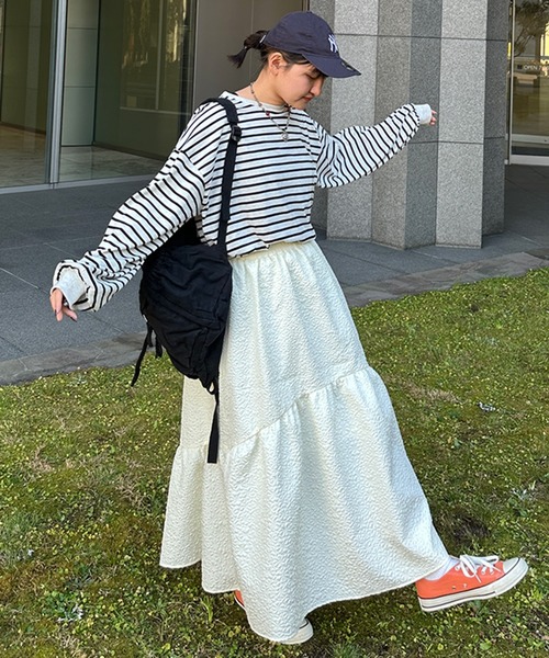 kutir（クティール）の「ボーダーロンT（Tシャツ/カットソー・レディース・杢グレー/ブラック/ネイビー・MEDIUM/LARGE）」の15枚目の写真