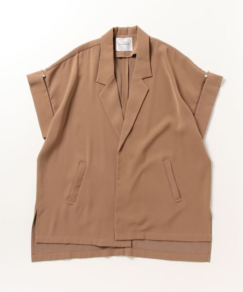 GALENA（ガレナ）の「【GALENA/ガレナ】パールボタンオーバーシルエットハーフスリーブジャケット（テーラードジャケット・レディース・モカ/ブラック・FREE）」の10枚目の写真