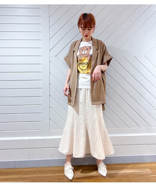 GALENA（ガレナ）の「【GALENA/ガレナ】パールボタンオーバーシルエットハーフスリーブジャケット（テーラードジャケット・レディース・モカ/ブラック・FREE）」の16枚目の写真