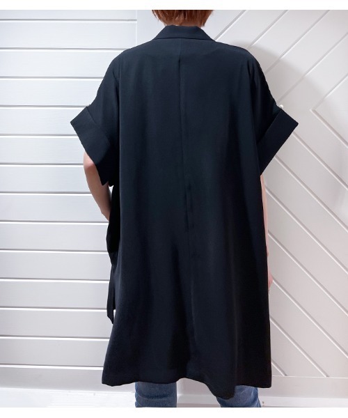 GALENA（ガレナ）の「【GALENA/ガレナ】パールボタンオーバーシルエットハーフスリーブジャケット（テーラードジャケット・レディース・モカ/ブラック・FREE）」の11枚目の写真