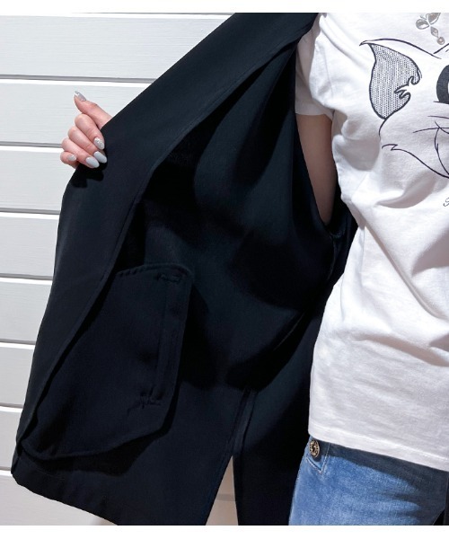 GALENA（ガレナ）の「【GALENA/ガレナ】パールボタンオーバーシルエットハーフスリーブジャケット（テーラードジャケット・レディース・モカ/ブラック・FREE）」の17枚目の写真