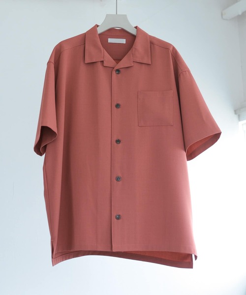 SENSE OF PLACE by URBAN RESEARCH（センスオブプレイスバイアーバンリサーチ）の「『セットアップ対応』『イージーケア』オープンカラールーズシャツ(5分袖)（シャツ/ブラウス・メンズ・ライトカーキ/ピンク/チャコールグレー/ブルー/ブラック/オリーブ/ライトベージュ・SMALL/MEDIUM/LARGE）」の7枚目の写真