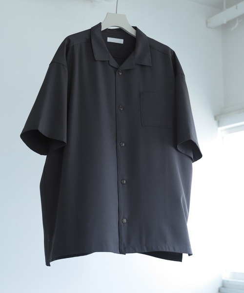 SENSE OF PLACE by URBAN RESEARCH（センスオブプレイスバイアーバンリサーチ）の「『セットアップ対応』『イージーケア』オープンカラールーズシャツ(5分袖)（シャツ/ブラウス・メンズ・ライトカーキ/ピンク/チャコールグレー/ブルー/ブラック/オリーブ/ライトベージュ・SMALL/MEDIUM/LARGE）」の3枚目の写真