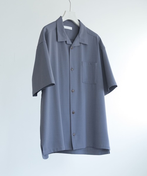 SENSE OF PLACE by URBAN RESEARCH（センスオブプレイスバイアーバンリサーチ）の「『セットアップ対応』『イージーケア』オープンカラールーズシャツ(5分袖)（シャツ/ブラウス・メンズ・ライトカーキ/ピンク/チャコールグレー/ブルー/ブラック/オリーブ/ライトベージュ・SMALL/MEDIUM/LARGE）」の6枚目の写真