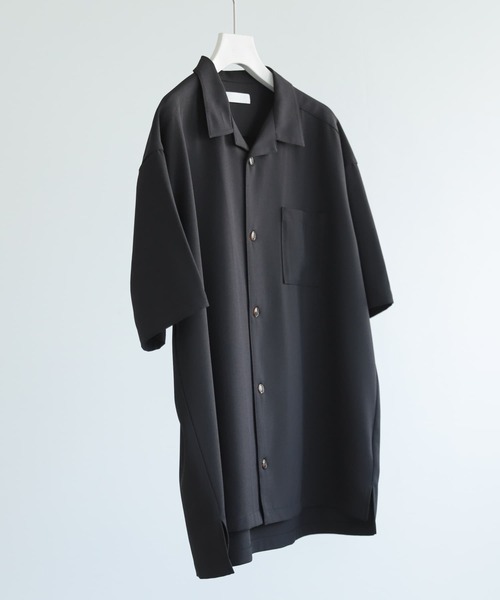 SENSE OF PLACE by URBAN RESEARCH（センスオブプレイスバイアーバンリサーチ）の「『セットアップ対応』『イージーケア』オープンカラールーズシャツ(5分袖)（シャツ/ブラウス・メンズ・ライトカーキ/ピンク/チャコールグレー/ブルー/ブラック/オリーブ/ライトベージュ・SMALL/MEDIUM/LARGE）」の2枚目の写真