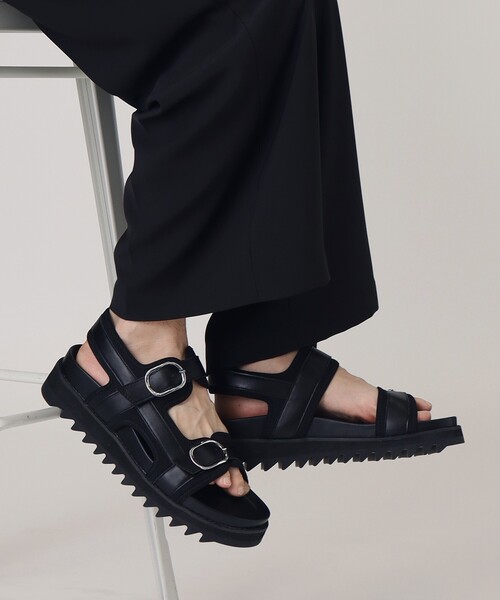 tk.TAKEO KIKUCHI(ティーケータケオキクチ)の「◆【WEB限定】ダブルストラップシャークソールサンダル(サンダル・メンズ・ブラック・55/65/75)」の8枚目の写真