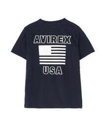 AVIREX（アヴィレックス）の「【WEB&DEPOT限定】AVIREX/アヴィレックス/ 半袖 クルーネック Tシャツ 星条旗/ S/S CREW NECK T-SHIRT STAR SPANGLED BANNER（Tシャツ/カットソー）」