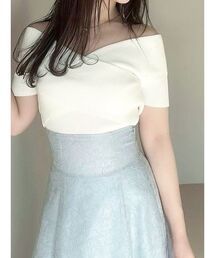 RESEXXY | フロントクロスニットトップス(ニット/セーター)