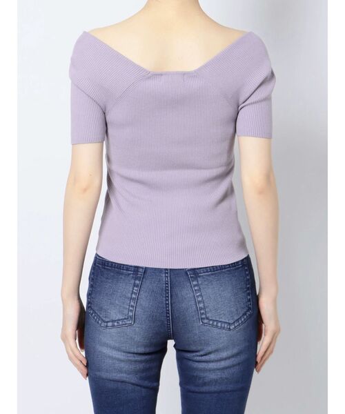 RESEXXY（リゼクシー）の「フロントクロスニットトップス（ニット/セーター・レディース・ホワイト/ブラック/ラベンダー・FREE）」の19枚目の写真