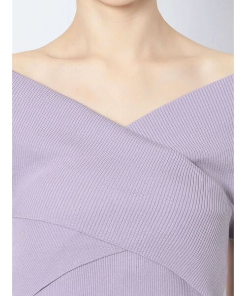 RESEXXY（リゼクシー）の「フロントクロスニットトップス（ニット/セーター・レディース・ホワイト/ブラック/ラベンダー・FREE）」の20枚目の写真