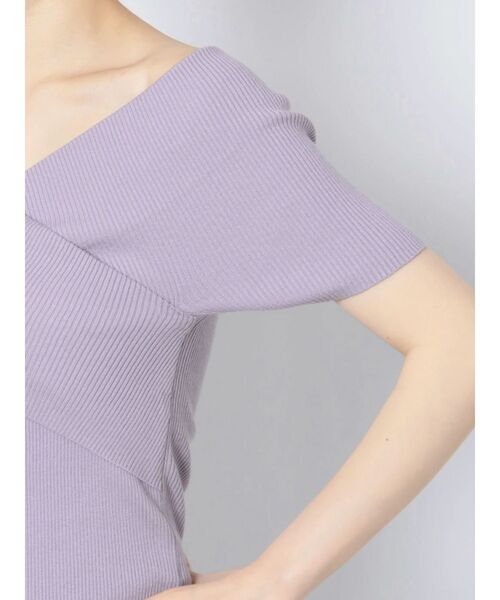 RESEXXY（リゼクシー）の「フロントクロスニットトップス（ニット/セーター・レディース・ホワイト/ブラック/ラベンダー・FREE）」の21枚目の写真