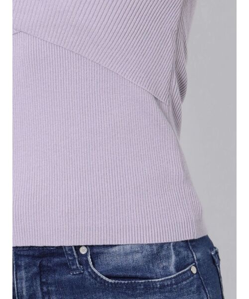 RESEXXY（リゼクシー）の「フロントクロスニットトップス（ニット/セーター・レディース・ホワイト/ブラック/ラベンダー・FREE）」の22枚目の写真