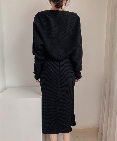 LUGG NAGG(ラグナグ)の「リブニットノースリーブマキシワンピース(ワンピース・レディース・ブラック/モカ/ライム/ベージュ・M)」の9枚目の写真