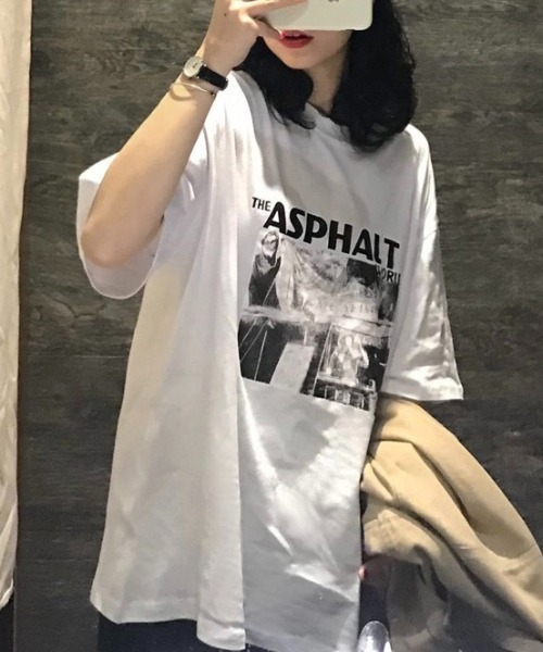 Sibra(シブラ)の「半袖プリントTシャツ(Tシャツ/カットソー・レディース・ブラック/ホワイト・M)」の6枚目の写真
