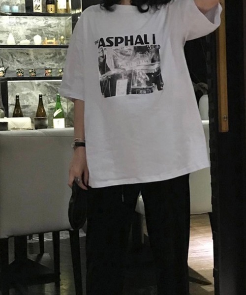 Sibra(シブラ)の「半袖プリントTシャツ(Tシャツ/カットソー・レディース・ブラック/ホワイト・M)」の7枚目の写真