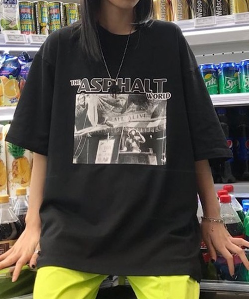 Sibra(シブラ)の「半袖プリントTシャツ(Tシャツ/カットソー・レディース・ブラック/ホワイト・M)」の10枚目の写真