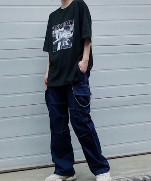 Sibra(シブラ)の「半袖プリントTシャツ(Tシャツ/カットソー・レディース・ブラック/ホワイト・M)」の13枚目の写真
