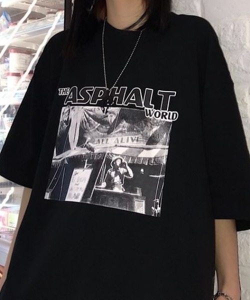 Sibra(シブラ)の「半袖プリントTシャツ(Tシャツ/カットソー・レディース・ブラック/ホワイト・M)」の14枚目の写真