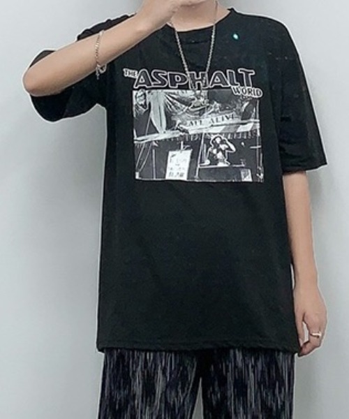Sibra(シブラ)の「半袖プリントTシャツ(Tシャツ/カットソー・レディース・ブラック/ホワイト・M)」の15枚目の写真