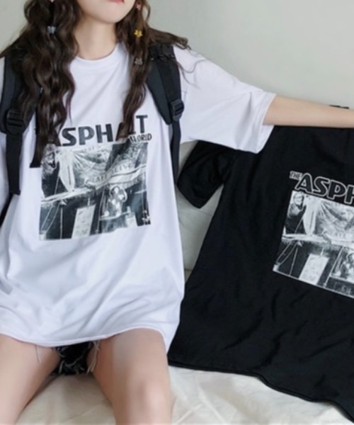Sibra(シブラ)の「半袖プリントTシャツ(Tシャツ/カットソー・レディース・ブラック/ホワイト・M)」の20枚目の写真