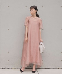 kaene | シアーオーガンジーショートスリーブドレス(ドレス)