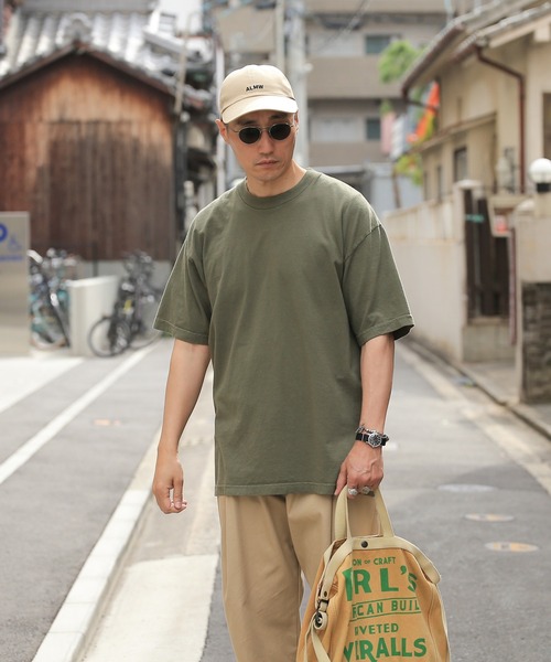 WAIPER.inc(ワイパーインク)の「LOS ANGELES APPAREL 6.5オンス ガーメント ダイ クルーネックTシャツ(Tシャツ/カットソー・メンズ・ベージュ/セージグリーン/ピンク系その他/ネイビー/イエロー/グレー/オリーブ/オフホワイト・L/XL/M/S)」の4枚目の写真