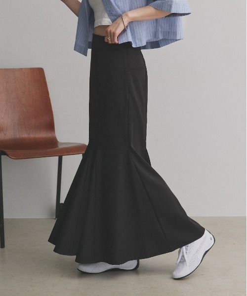 ad thie（アドティエ）の「マーメイド ロング スカート（スカート・レディース・ボルドー/ケリーグリーン/ブラウン/マスタード/イエロー/ブラック/パープル/オレンジ/グリーン/ベージュ・LARGE/MEDIUM）」の16枚目の写真