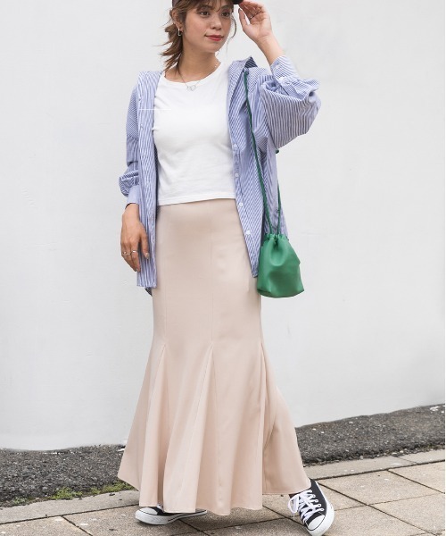 ad thie（アドティエ）の「マーメイド ロング スカート（スカート・レディース・ボルドー/ケリーグリーン/ブラウン/マスタード/イエロー/ブラック/パープル/オレンジ/グリーン/ベージュ・LARGE/MEDIUM）」の19枚目の写真