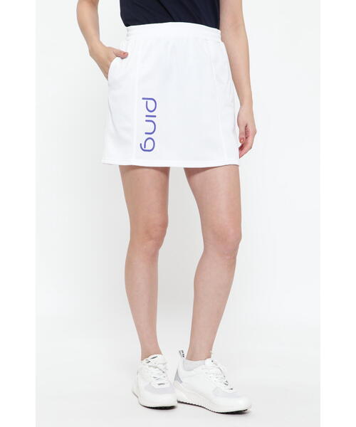 新品　S ピン　PING APPAREL ドットジャガードスカート　黒　フレア PING（ピン）の「【PING APPAREL】ドットジャガードスカート