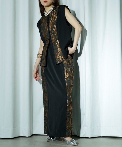 Ezick（エジック）の「Jacquard line ナロースカート（スカート・レディース・ネイビー/ブラック・FREE）」の21枚目の写真