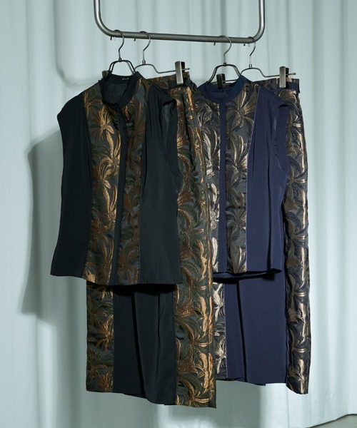 Ezick（エジック）の「Jacquard line ナロースカート（スカート・レディース・ネイビー/ブラック・FREE）」の19枚目の写真