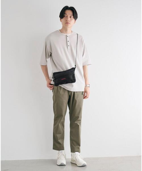 green label relaxing（グリーンレーベルリラクシング）の「カノコスムース ヘンリーネック Tシャツ（Tシャツ/カットソー・メンズ・ダークグレー/ライトグレー/ワインレッド・S/M/XL/L）」の15枚目の写真