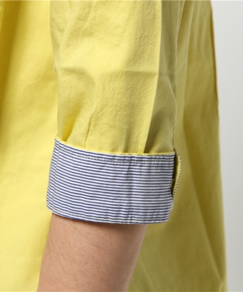CIAOPANIC TYPY（チャオパニックティピー）の「綿麻ピンOX7分BDシャツ（シャツ/ブラウス・メンズ・ホワイト/ネイビー/イエロー/ブルー・SMALL/MEDIUM/LARGE）」の17枚目の写真