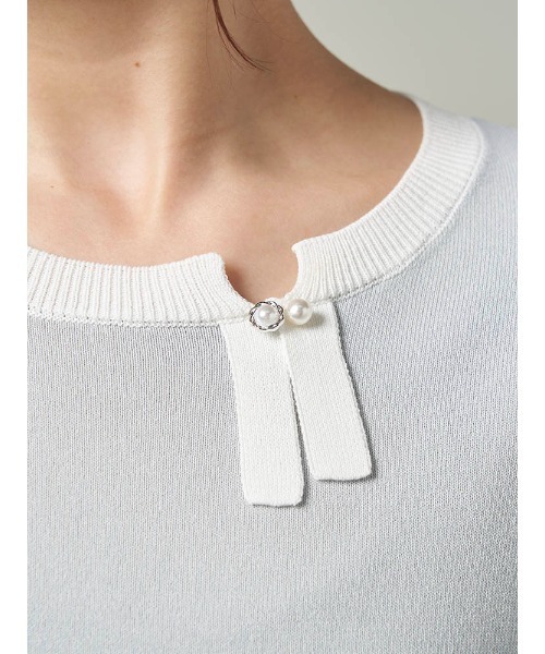 Perfect Suit FActory(パーフェクトスーツファクトリー)の「バイカラー リボンニット グレー/ベージュ(ニット/セーター・レディース・ライトグレー/ベージュ・L/S/M)」の17枚目の写真