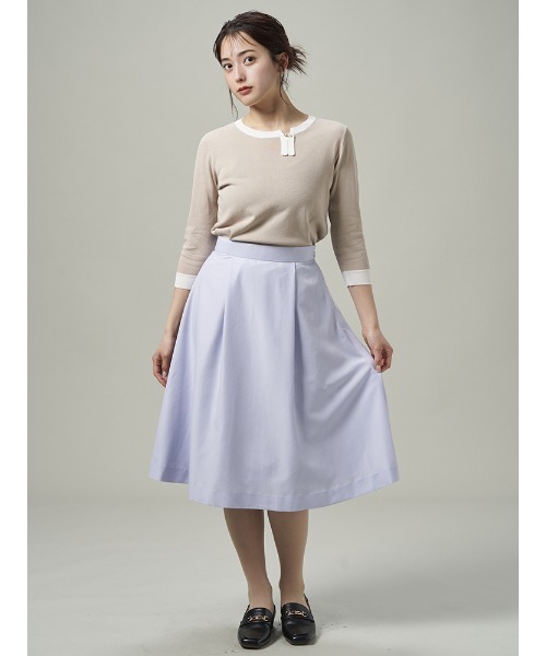 Perfect Suit FActory(パーフェクトスーツファクトリー)の「バイカラー リボンニット グレー/ベージュ(ニット/セーター・レディース・ライトグレー/ベージュ・L/S/M)」の10枚目の写真